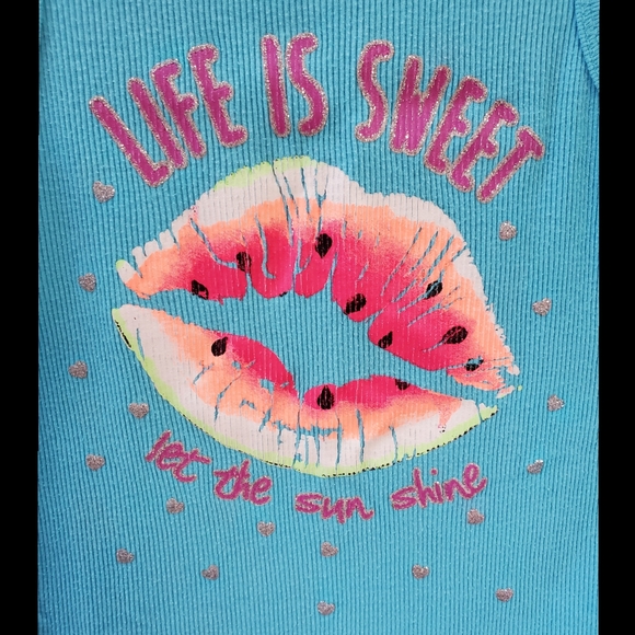 Faded Glory "Life is Sweet" Girls Tank Top - Picture 3 of 4